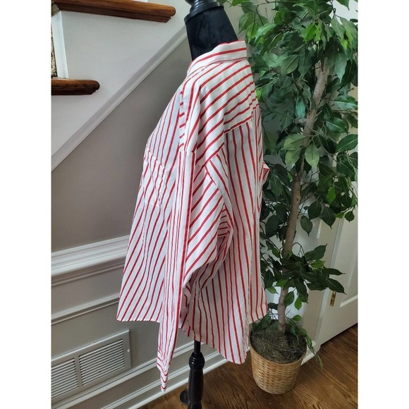 Vintage Dunloggin White Cotton Collared Long Sleeve Buttons Down Shirt Size 26W - Picture 6 of 12